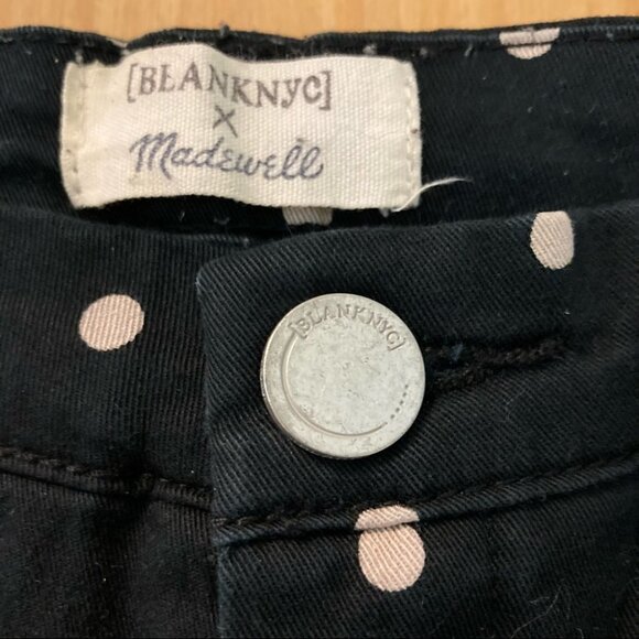 BLANK NYC & MADWELL Sz 31 Collab Polka Dot jeans Comfort Modern Skinny - Picture 3 of 6